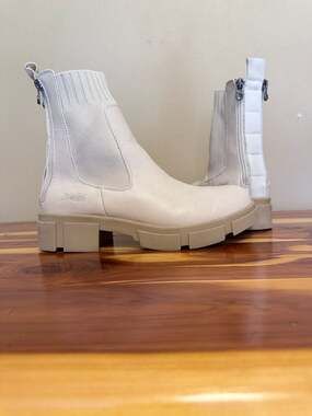 Blowfish Malibu Sz 8.5 Chunky Platform Chelsea Boots iCloud Sheriff/Tech Knit